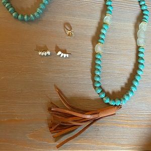 Nordstrom necklace, ear cuff & crawlers